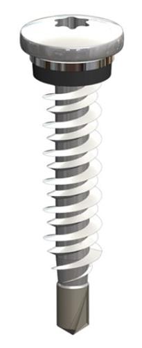 Fassadenschraube Hi-Lo Edelstahl C1 (410) 6,3 x 38 mm Rundkopf TX25 250 Stück – Blank