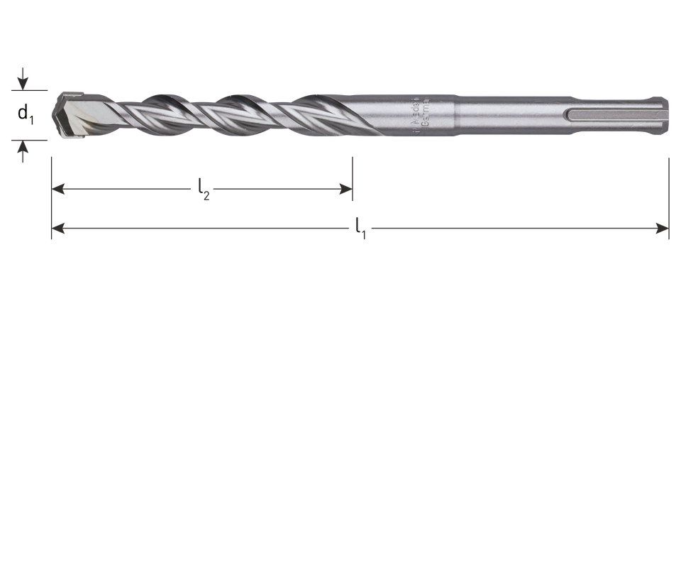 SDS-Plus-Hammerbohrer 6 x 210 mm Blank