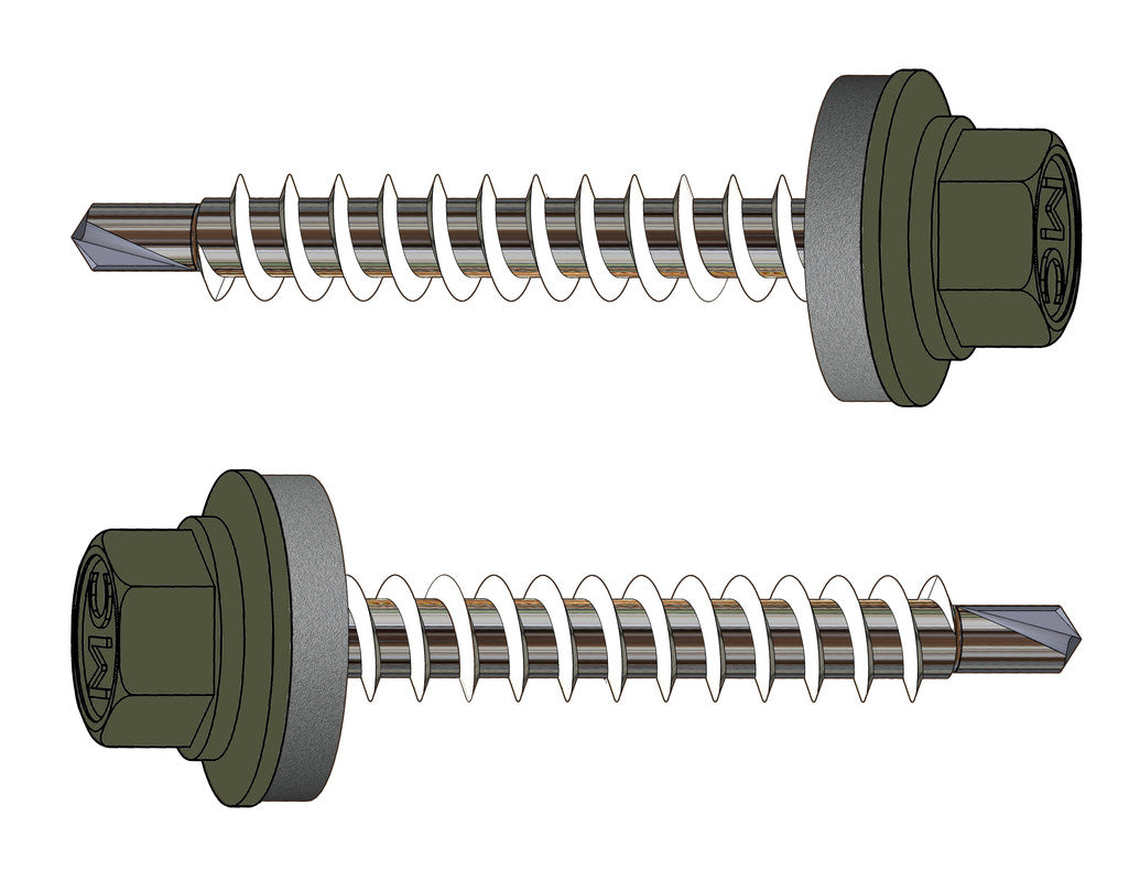 Farmerschraube Edelstahl C1 (410) 4,8 x 35 mm – RAL 6003