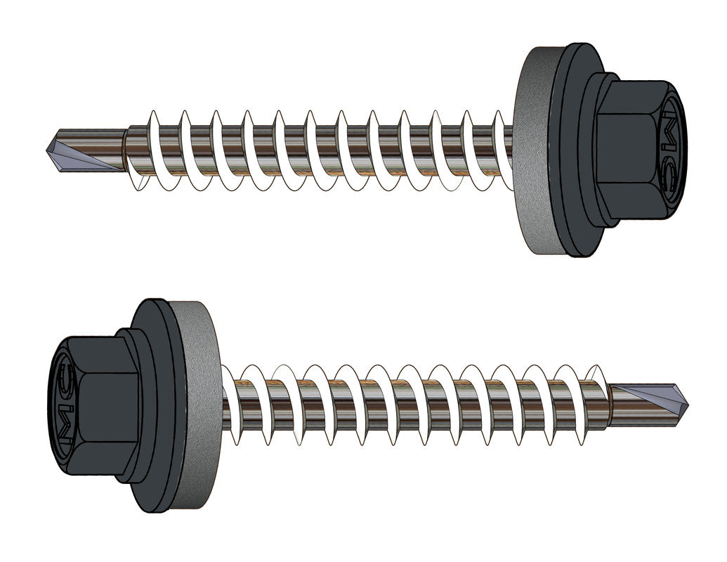 Farmerschraube Edelstahl C1 (410) 4,8 x 35 mm RAL 7016 Anthrazitgrau