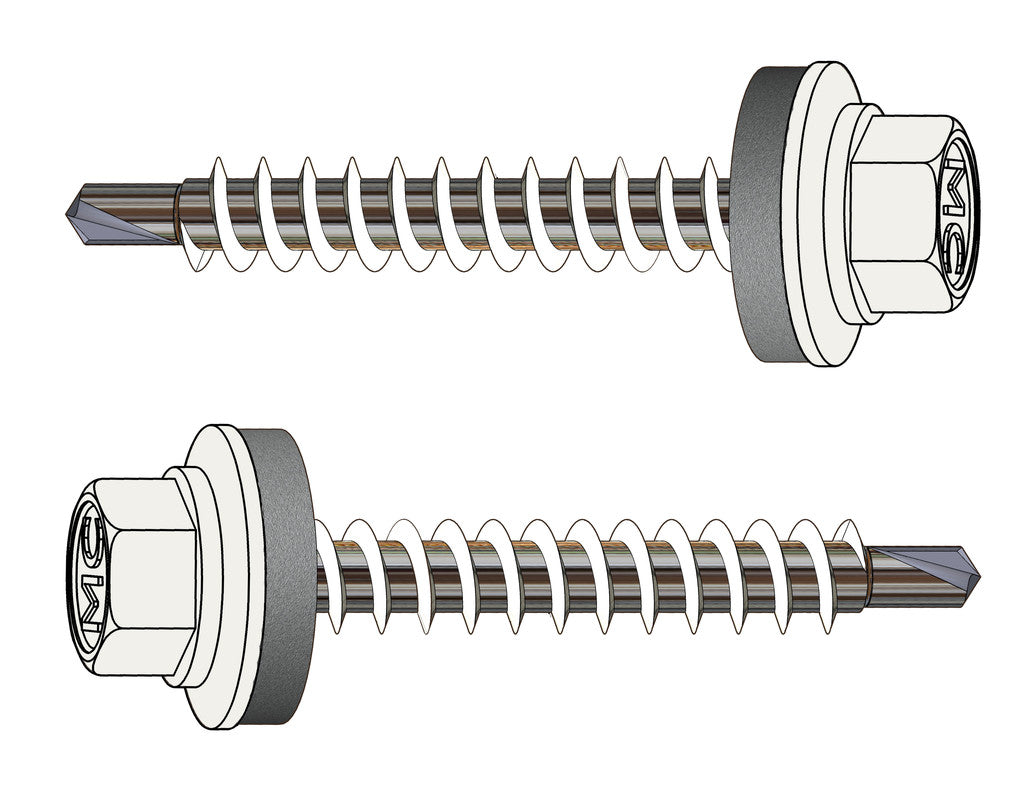 Farmerschraube Edelstahl C1 (410) 4,8 x 35 mm – RAL 9016