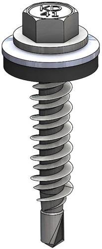 Fassadenschraube Hi-Lo Edelstahl C1 (410) 6,3 x 38 mm – RAL 9002
