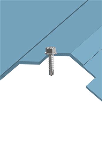 Bohrschraube Edelstahl C1 (410) 4,2 x 13 mm – RAL 7006