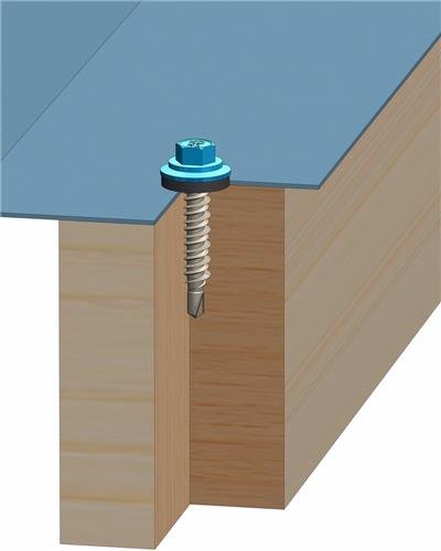 Fassadenschraube Hi-Lo Edelstahl C1 (410) 6,3 x 38 mm – RAL 9005 Matt