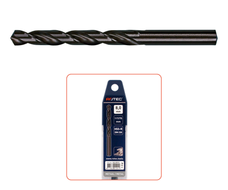 HSS-R-Spiralbohrer 2,4 x 57 mm – 2 Stück