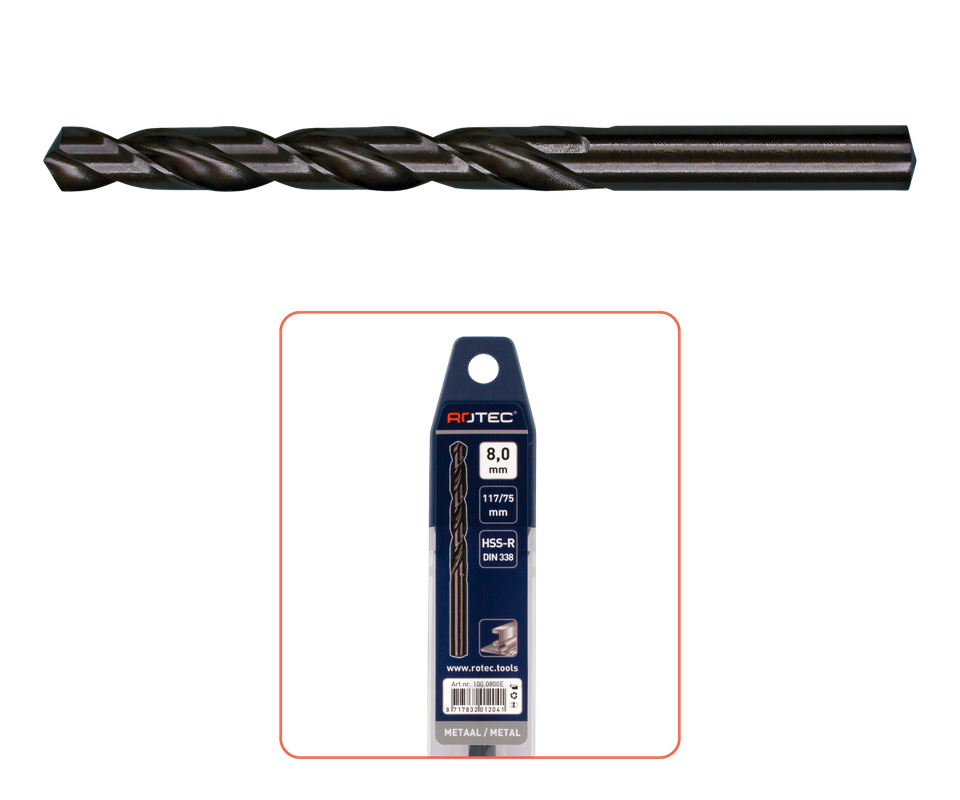 HSS-R-Spiralbohrer 8,2 x 117 mm – 1 Stück