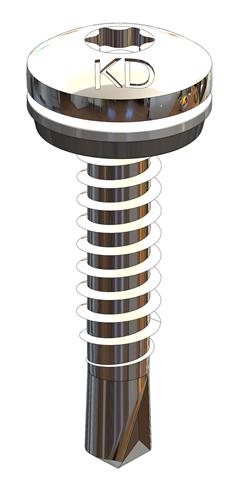 Bohrschraube Bi-Metall 5,5 x 27 mm Bohrspitze #2 Rundkopf TX25 500 Stück – RAL 9010