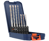 Hammerbohrerset 5,6,8x100 lengte en 6,8,10,12x160 lengte x 100 en 160 mm Blank