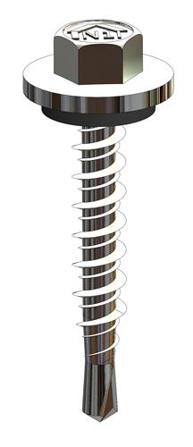 Fassadenschraube Hi-Lo 5,5 x 35 mm – RAL 9010 Reinweiß