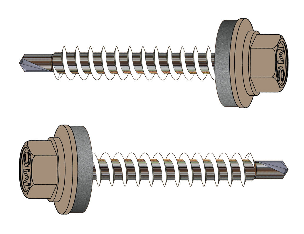 Farmerschraube 4,8 x 35 mm RAL 1019 Graubeige