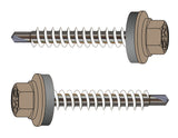 Farmerschraube 4,8 x 35 mm RAL 1019 Graubeige