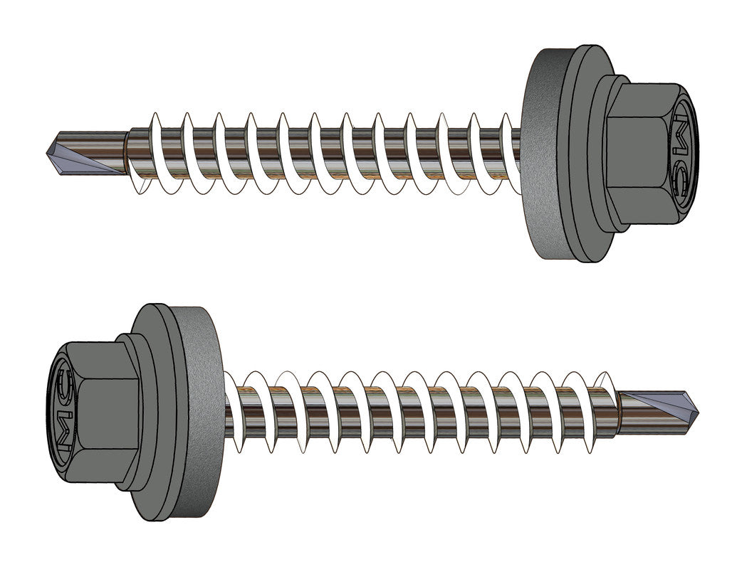 Farmerschraube Edelstahl C1 (410) 4,8 x 35 mm – RAL 7005