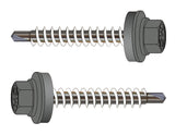 Farmerschraube Edelstahl C1 (410) 4,8 x 35 mm – RAL 7005